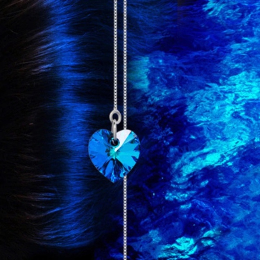 NEW!💙💎LIGHT AQUA BLUE💙HEART DROP THREADERS!💎💙 - Picture 3 of 13